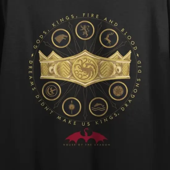 House Of The Dragon All House Shield Women's Black Crop T-shirt image {1}