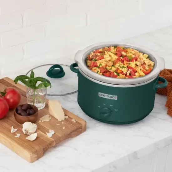Crock-Pot 4.5qt Slow Cooker: Ceramic Stoneware, 3 Settings, Stay-Cool Handles, Dishwasher-Safe Parts image {1}