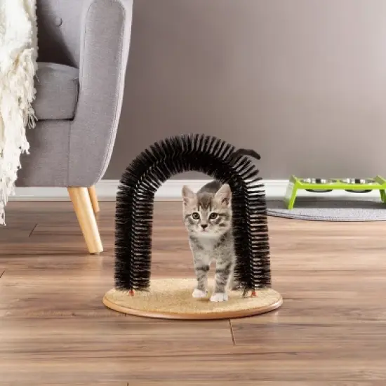 Pet Adobe Self-Grooming Bristle Ring Brush Cat Arch - 14.5" x 13" image {3}