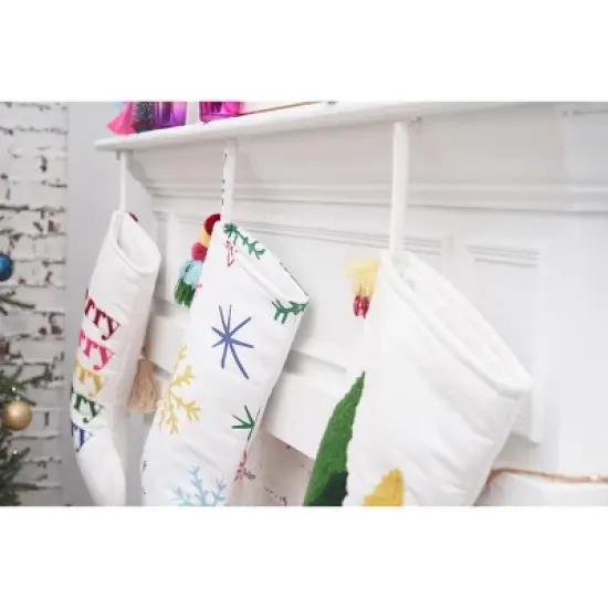 carol & frank Colorful Snowflake Stocking image {3}