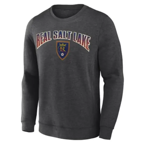 MLS Real Salt Lake Men's Offside Gray Crew Neck Fleece Sweatshirt image {1}