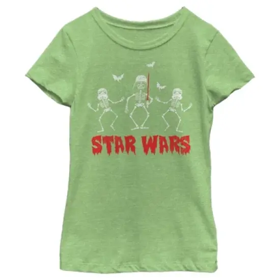 Girl's Star Wars Halloween Vader Skeletons T-Shirt image {4}
