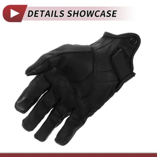 Unique Bargains Motorcycle ull Finger Gloves Black 1 Pair image {3}
