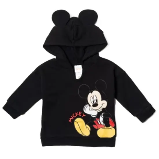 Disney Classics Mickey Mouse Winnie the Pooh Baby Hoodie Bodysuit and Pants 3 Piece Outfit Set Newborn to Infant image {3}