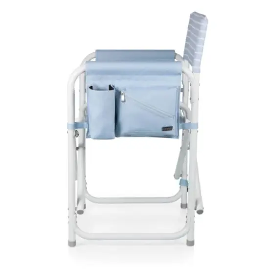 Picnic Time Outdoor Directors Chair - Mod Denim Stripes image {5}