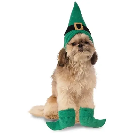 Rubie's Elf Hat w/ Boot Cuffs Dog Costume image {3}