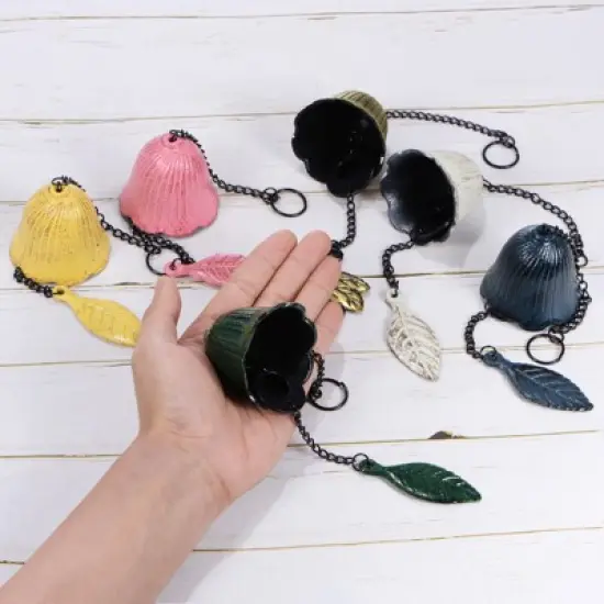 Unique Bargains Metal Vintage Outdoor Wind Chime 2.2" x 12.4" Bronze Tone 1 Pack image {5}