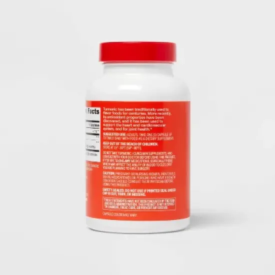 Turmeric 500mg Supplement Capsules - 150ct - up&up&trade; image {3}