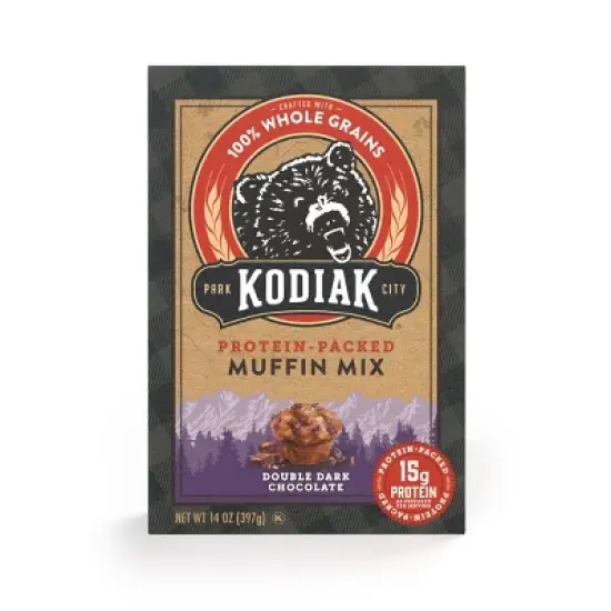 Kodiak Protein-Packed Muffin Mix Double Dark Chocolate - 14oz image {6}