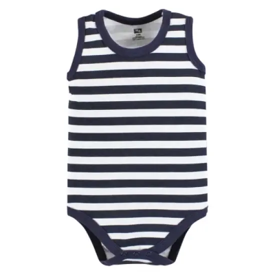 Hudson Baby Infant Boy Cotton Sleeveless Bodysuits, Sea Turtle image {5}
