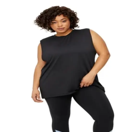 TomboyX Athletic Tank, Sleeveless Low Arm Opening, Mesh Panel Back (XS-6X) image {5}