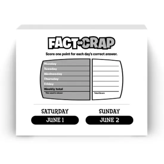 Browntrout 2024 Daily Desk Calendar 5"x6" Fact or Crap image {3}