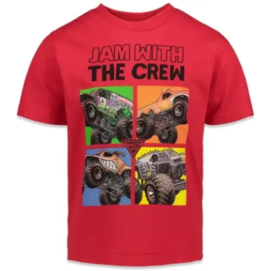 Monster Jam Trucks Toddler Boys 3 Pack Graphic T-Shirts Kids Black/Red/Grey  image {3}