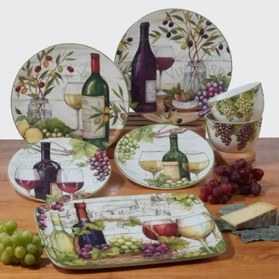 14" x 10" Meadow Brook Vineyard Rectangular Serving Platter - Certified International image {2}