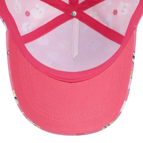 LankyBox Characters All-Over Print Youth Pink 5 Panel Curved Brim Hat image {5}