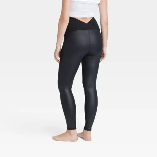 High Gloss Maternity Leggings - Isabel Maternity by Ingrid & Isabel&trade; Black M image {1}
