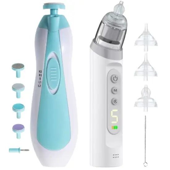 Nasal Aspirator & Electric Baby Nail Trimmer &ndash; Safe, Gentle, and Versatile Baby Grooming Set with Soothing Music image {7}