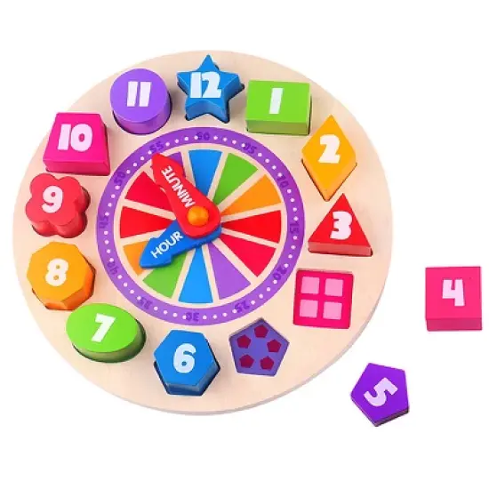  Fat Brain Toys What Time Is It? Glow-In-The-Dark Clock Puzzle FB168-1 image {1}