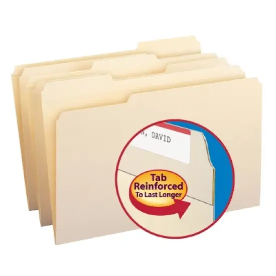 Smead File Folder, Reinforced 1/3-Cut Tab, Legal Size, Manila, 100 Per Box (15334) image {10}
