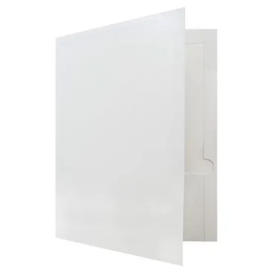 JAM 6pk Glossy Paper Folder 2 Pocket - White image {2}