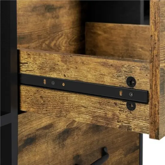 Yaheetech Mobile Letter Size Rolling File Cabinet With Drawers and Storage Shelves for Home Office image {6}