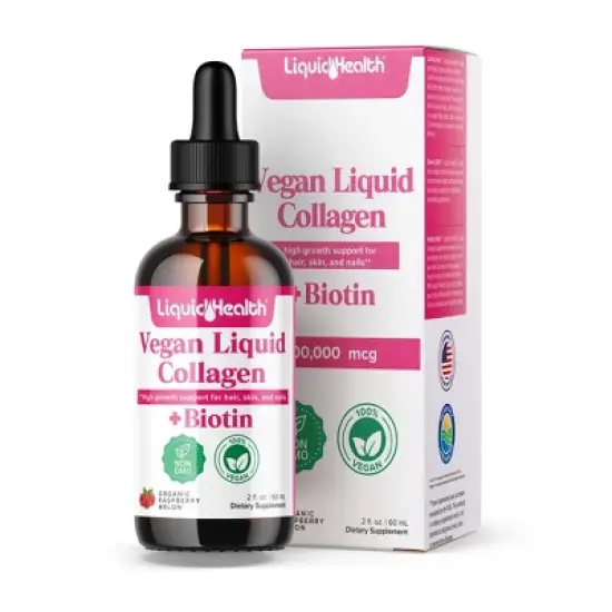 Vegan Liquid Bariatric Collagen Hair Growth Drops With Biotin image {1}