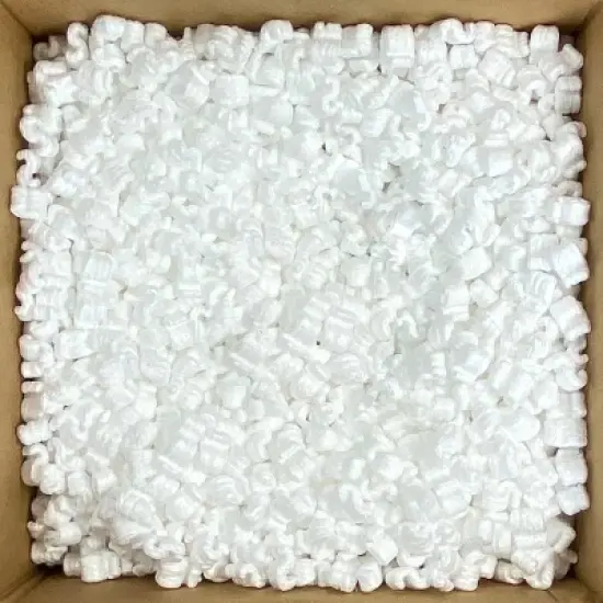 UOFFICE 3 Cubic Feet Regular White Packing Peanuts S-Shaped (22.5 Gal.) image {1}