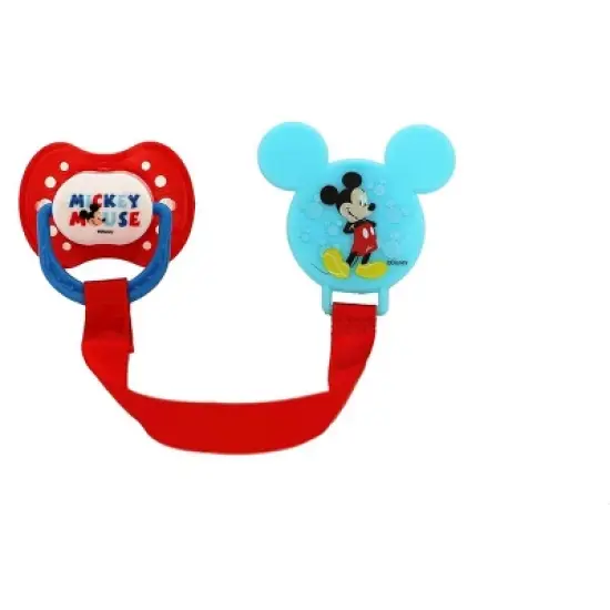 Disney Mickey Mouse Baby Orthodontic 4pc Pacifier and Holder Set image {5}