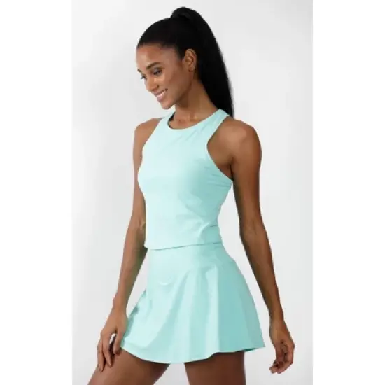 90 Degree By Reflex Cloudlink Cropped Racerback Tank Top image {2}