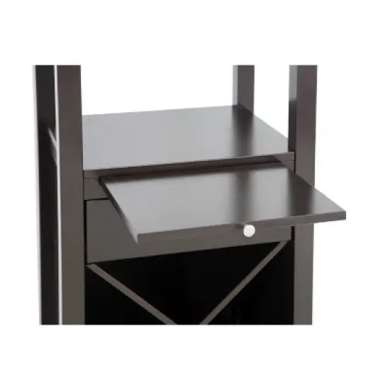 Austin Wood Modern Wine Tower Dark Brown - Baxton Studio image {2}