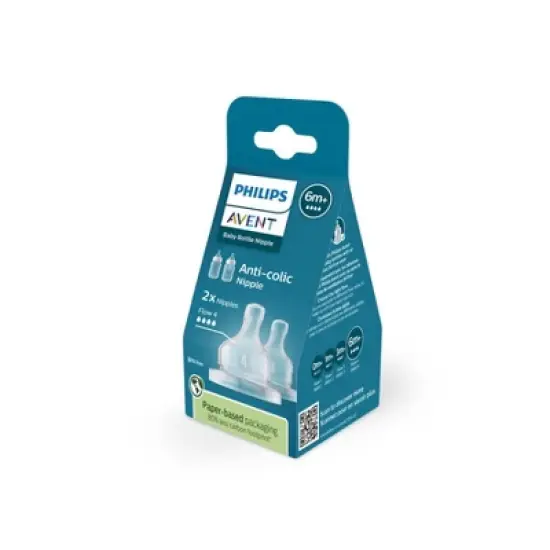 Philips Avent Anti-Colic Nipples - Flow 4 - 2pk image {1}