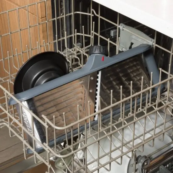 Prepworks Dial and Slice Chef's Mandoline: ABS & Stainless Steel Vegetable Slicer, Dishwasher-Safe, Black/Gray image {12}