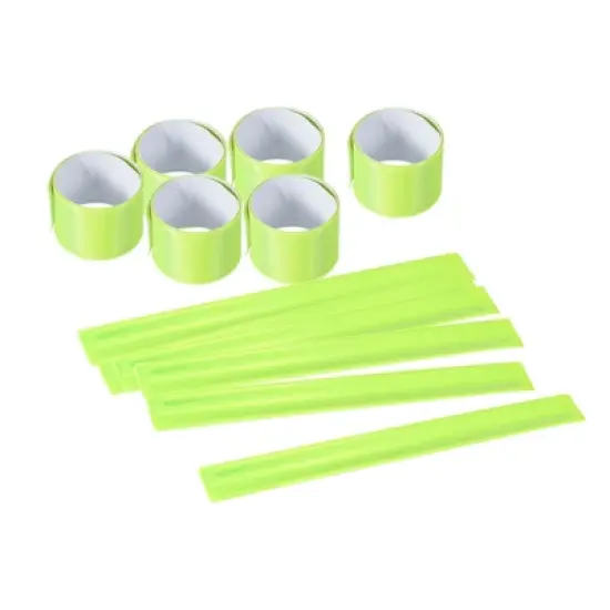 Unique Bargains High Visibility Reflective Arm Wrist Ankle Band for Night Running 12 Pcs image {6}