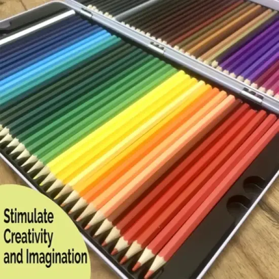 Brilliant Bee Premium Colored Pencils Set in Metal Storage Case (72 Pack) image {8}