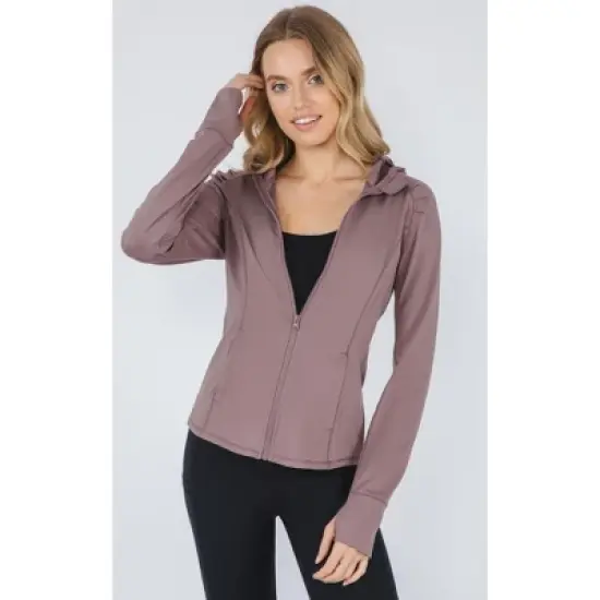 Yogalicious - Women's Slim Fit Hooded Track Jacket image {21}