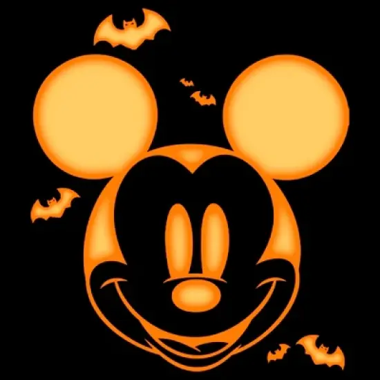 Boy's Disney Mickey Mouse Pumpkin Halloween Face T-Shirt image {1}