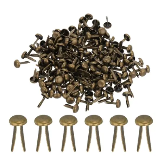 Unique Bargains Corrosion Resistance Light Weight Durable Arts and Crafts Brads 200 Pcs image {4}