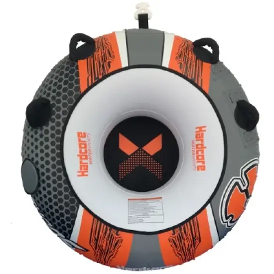 Hardcore Watersports Towable Chaos Tube &ndash; 54" Inflatable Water Tube, Heavy-Duty Nylon Cover with 4 Secure Handles and Quick-Connect Tow Hook image {5}