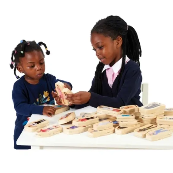 TickiT Wooden Community People Blocks, Set of 32 image {2}