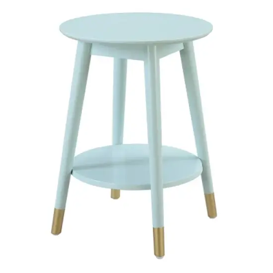 Wilson Mid-Century Modern Round End Table with Bottom Shelf - Breighton Home image {10}