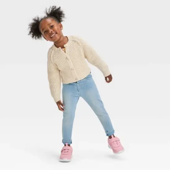 Toddler Girls' Midweight Cardigan - Cat & Jack&trade; Off-White image {2}