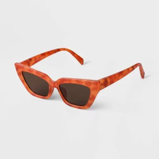 Women's Plastic Retro Angular Cateye Sunglasses - A New Day&trade; image {1}