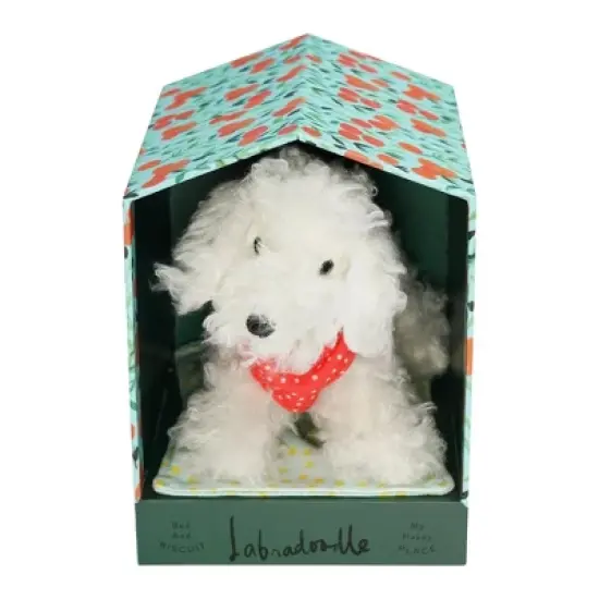 Manhattan Toy Bed & Biscuit Labradoodle Plush Puppy Dog & Keepsake Dog House with Mini-Storybook in Hidden Drawer image {10}