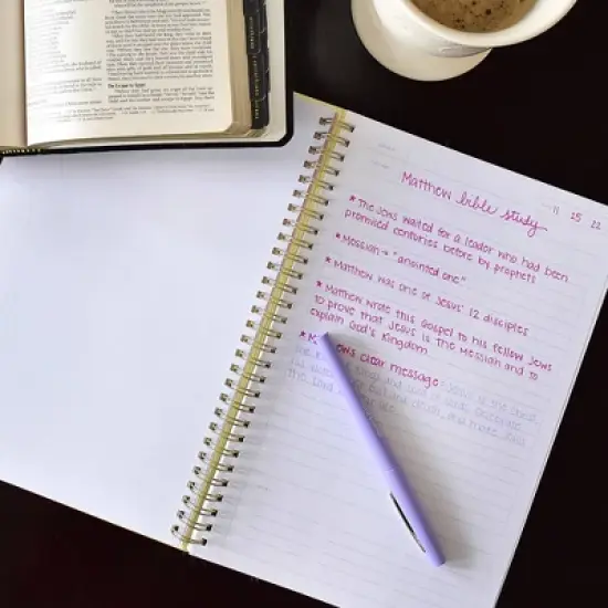 Church Notes 160pg Ruled Spiral Notebook 10.25"x6.25" Happy Icons image {8}