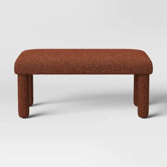 Upholstered Bench Rust Boucle - Room Essentials&trade; image {2}