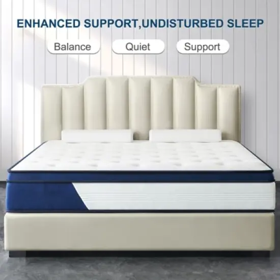 12-inch    multi-zone structurally distributed individual pocket spring mattress with edge support image {6}