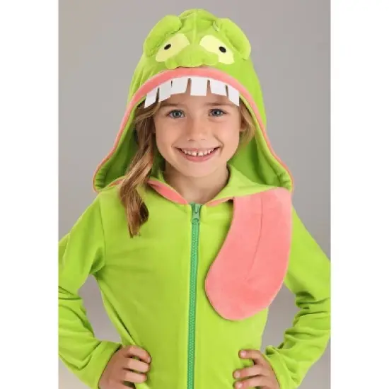HalloweenCostumes.com Ghostbusters Slimer Toddler Hoodie Costume for Girls. image {3}