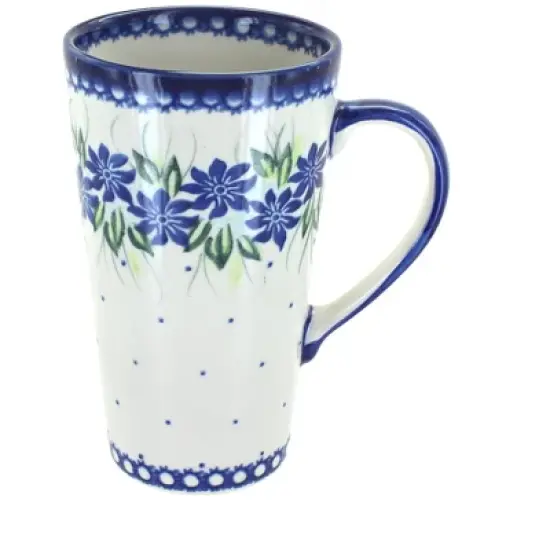 Blue Rose Polish Pottery 468 Vena Large Coffee Mug image {17}