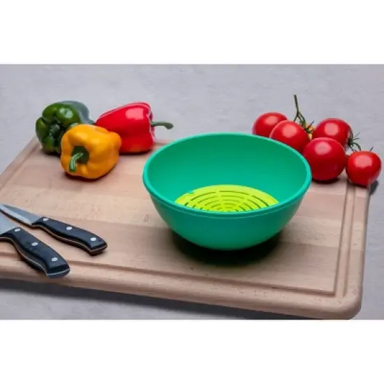 Jokari Fruit and Vegetable Salad Storage Bowl with Slotted Strainer Base Comes with Sealed Lid image {2}