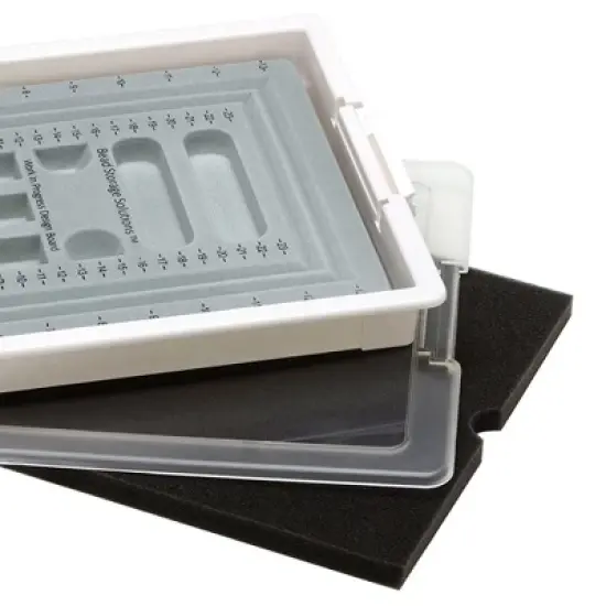 Bead Storage Solutions Durable Landscape Clear Plastic 4-Piece Work in Progress Bead Storage Tray for Craft Organization, White image {2}